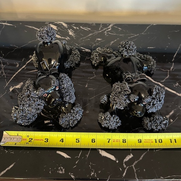 Pair of Arnart Black Spaghetti Poodles Vintage Collectible Handmade in Japan - Picture 15 of 15